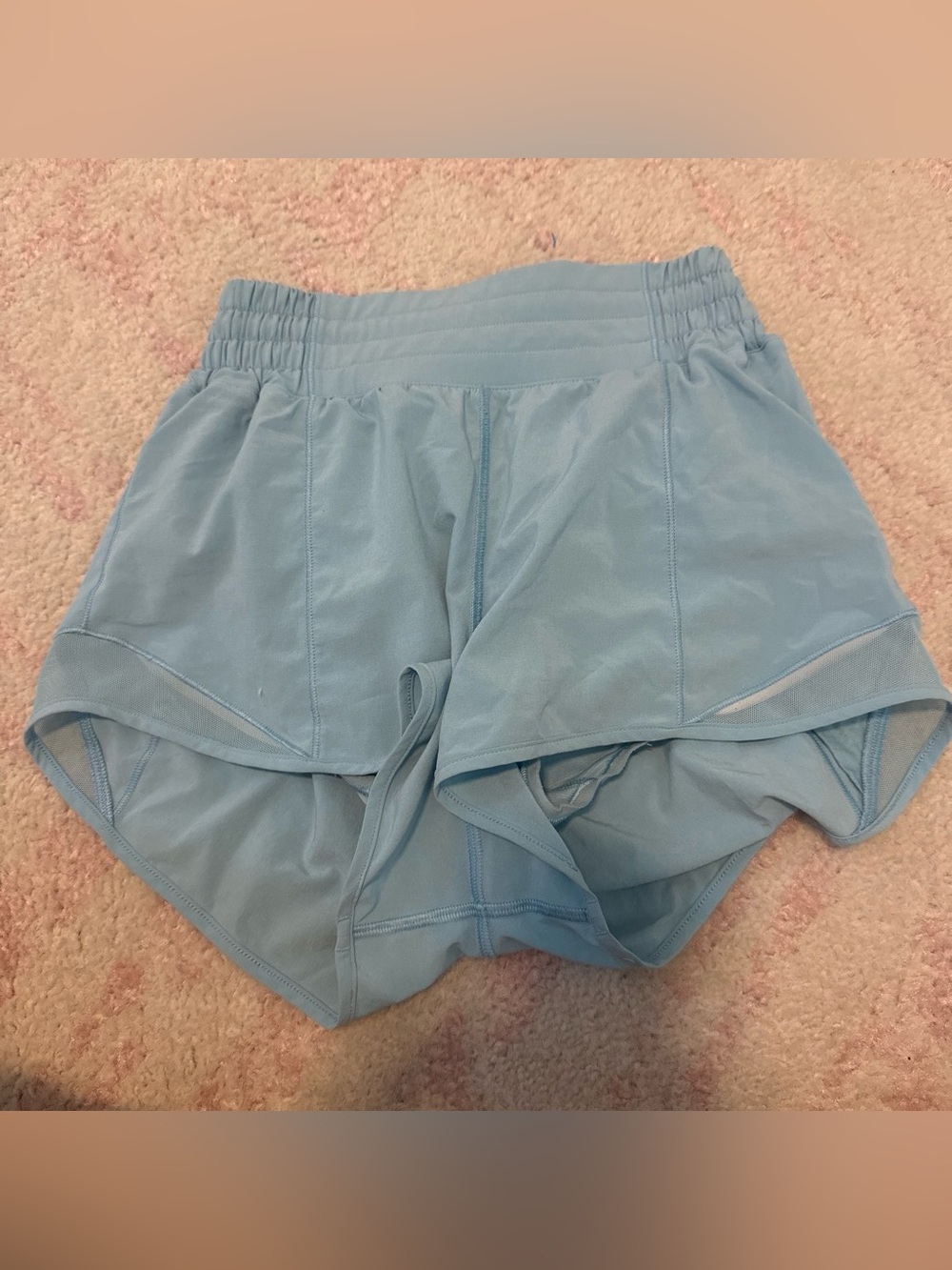lululemon athletica Light Blue Two-Layer Athletic Shorts